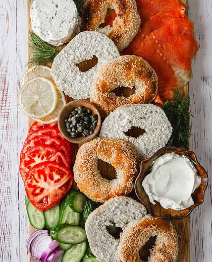 Lox and Bagel Board for Brunch