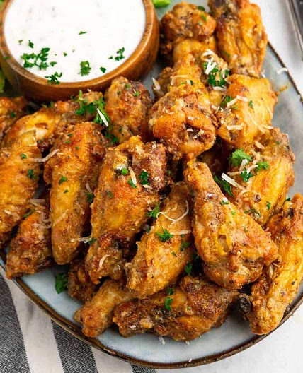 Air Fryer Garlic Parmesan Wings