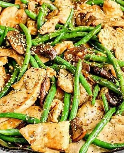 Keto Green Bean and Chicken Stir Fry
