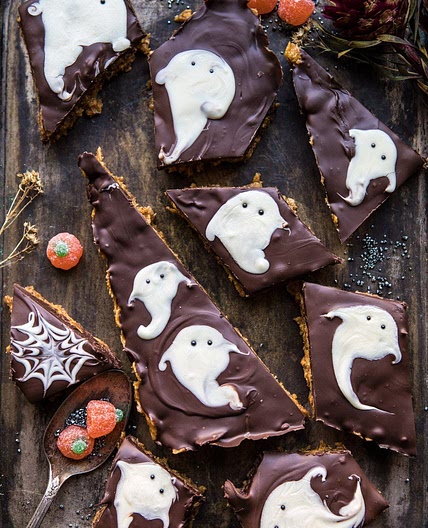 BOO! Chocolate Peanut Butter Bars