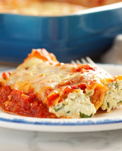 Baked Ricotta and Spinach Cannelloni