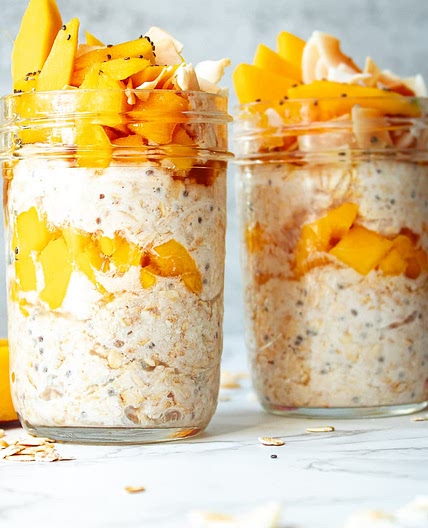 Mango Overnight Oats - Vegan and Gluten Free