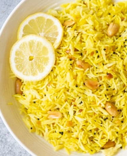 Lemon Rice Recipe - Instant Pot / Pressure Cooker