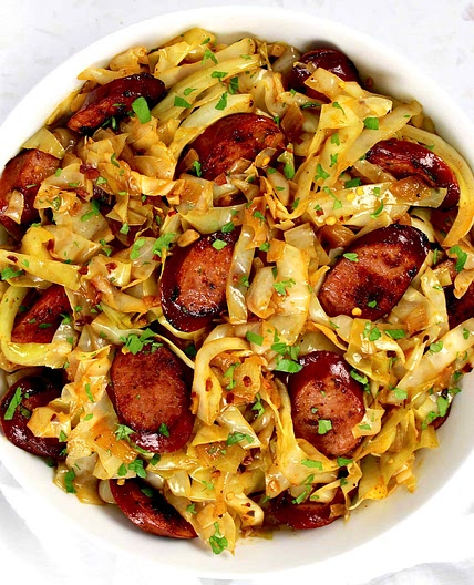 Fried Cabbage and Sausage
