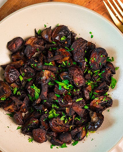 Baked Miso Honey Glazed Mushrooms