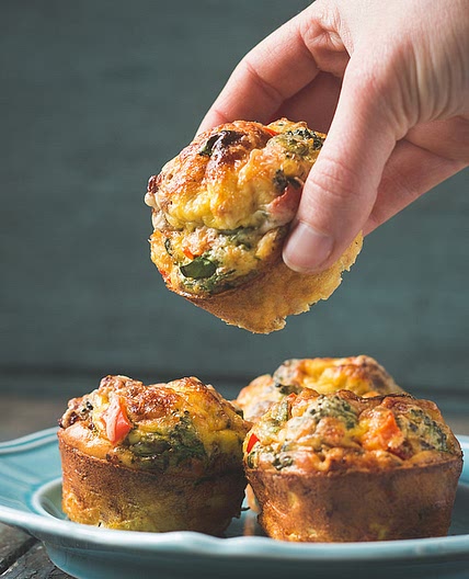 Crustless Mini Quiche (single serving breakfast muffins)