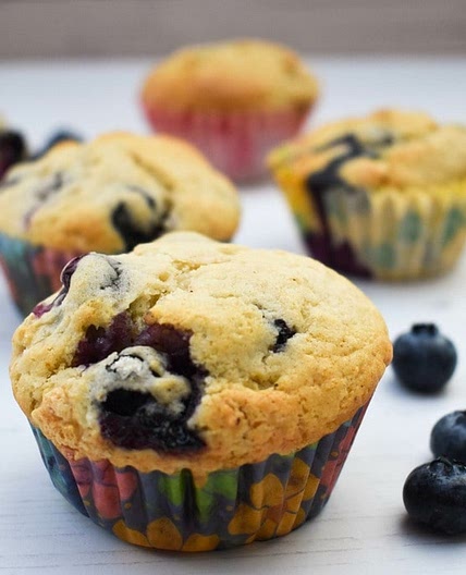 Vegan Blueberry Ginger Muffins