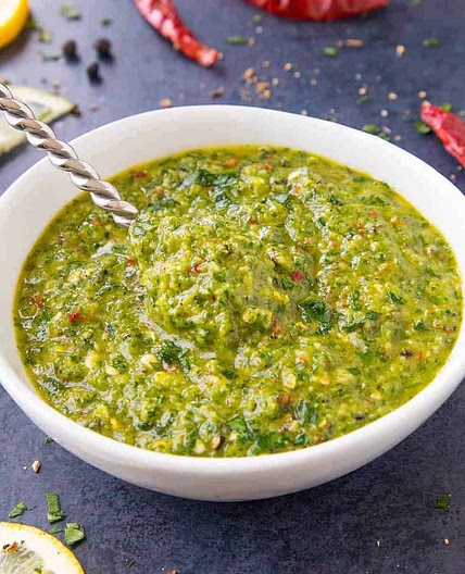 Zhug Recipe (Yemenite Green Hot Sauce with Chili Peppers, Herbs and Oil)