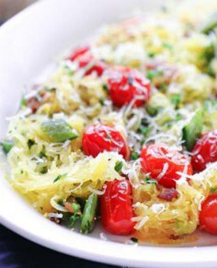 Keto Spaghetti Squash Primavera - Low Carb