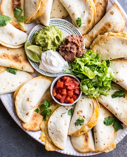 Mini Green Chile Chicken Quesadillas