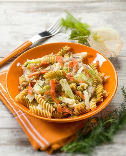 Fusilli au saumon fumé et à la ricotta