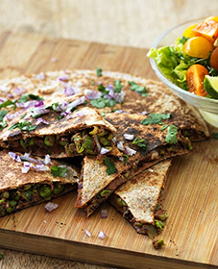 Spicy bean quesadillas