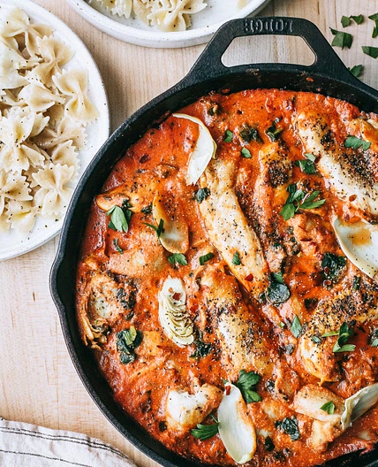 One-Pan Creamy Artichoke Chicken
