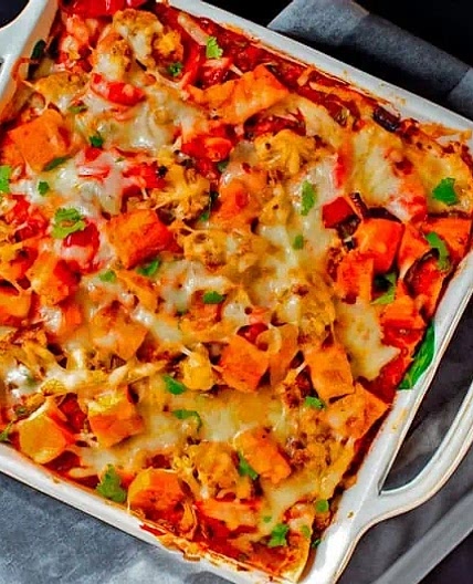 Gratin de légumes rôtis façon enchiladas