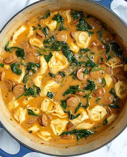Creamy Cajun Tortellini Soup