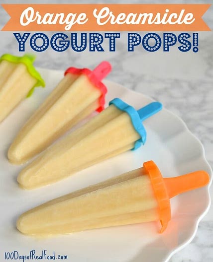 Orange Creamsicle Yogurt Pops