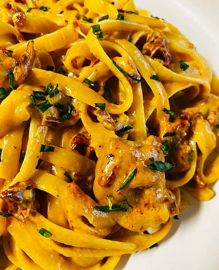 Pasta with Chipotle Cream Sauce