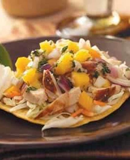 Chicken Tostadas with Mango Salsa