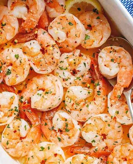 Baked Shrimp with Lemon Garlic Butter Sauce