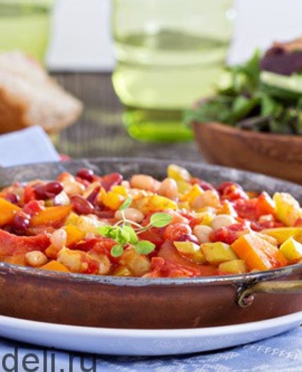 Овощное рагу с фасолью