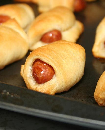Receita de Folhados de salsicha e queijo