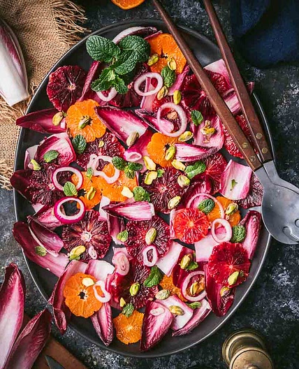 Blood Orange and Endive Salad with Pickled Red Onions