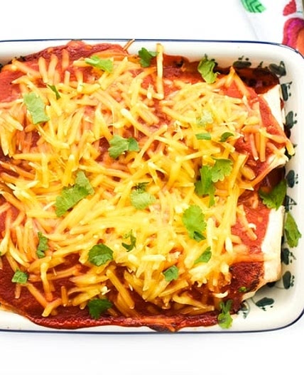 Vegan Sweet Potato & Spinach Enchiladas