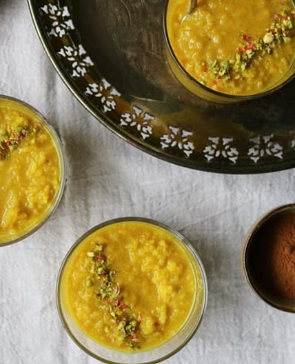 Golden Rice Pudding With Turmeric, Ginger, and Pink Peppercorns