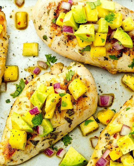 Pineapple Salsa Grilled Chicken