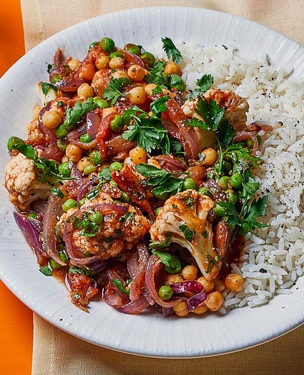 Cauliflower and chickpea stew