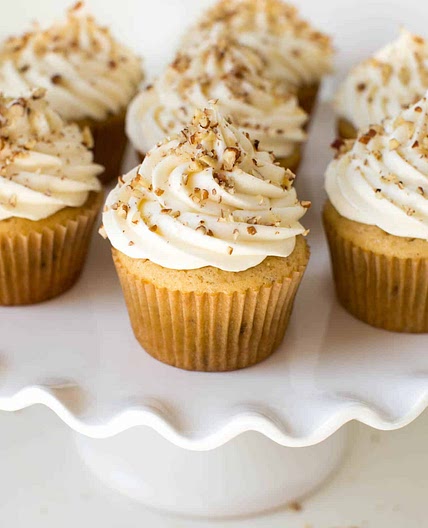 Maple Cupcakes with Maple Cream Cheese Frosting