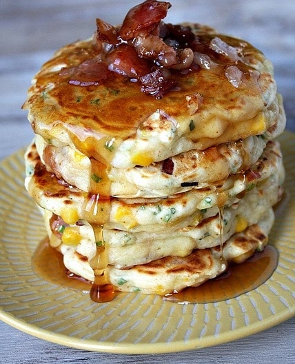 Bacon and Corn Griddle Cakes