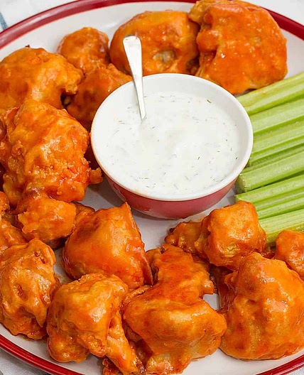 Vegan Wings ~ Buffalo Cauliflower Wings