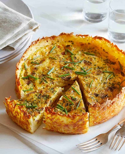 Hash Brown Crust Bacon and Cheddar Quiche