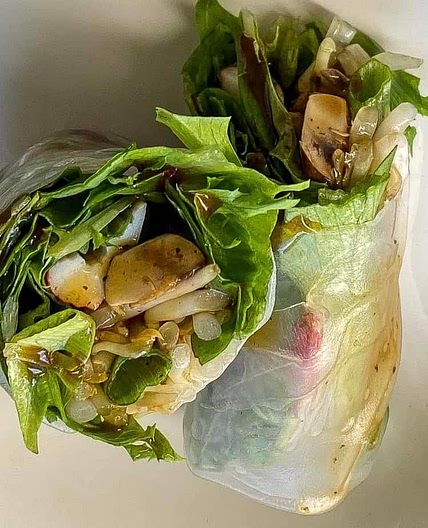 Shroom & Crab Spring Rolls