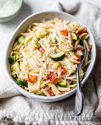 Orzo with Zucchini and Tomato