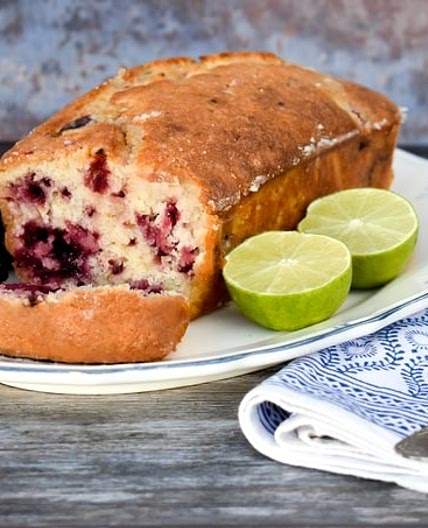 VEGAN BLACKBERRY LIME DRIZZLE LOAF CAKE