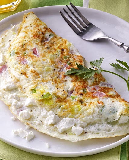 Goat Cheese & Ham Omelet