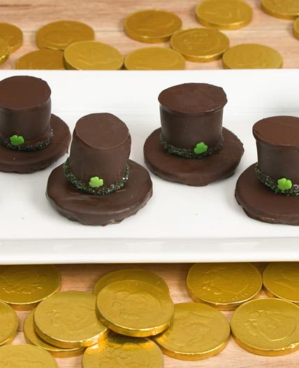 Chocolate Leprechaun Hats for St. Patrick's Day Recipe
