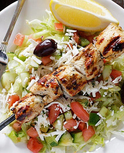 Mediterranean Chicken Kebab Salad