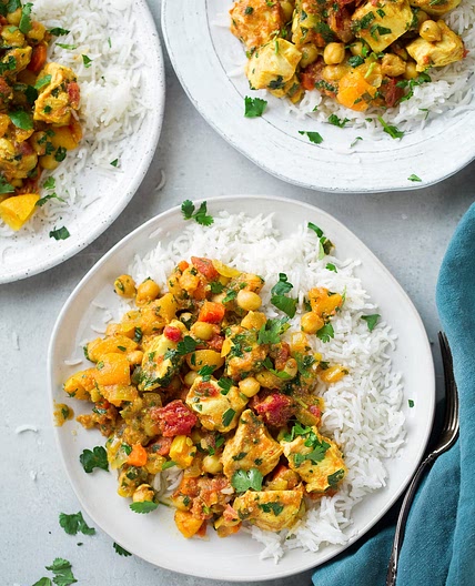 Slow Cooker Chicken and Chick Pea Tagine