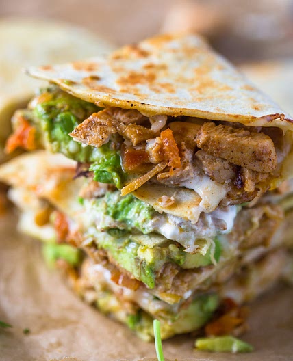 Chicken Avocado Quesadillas