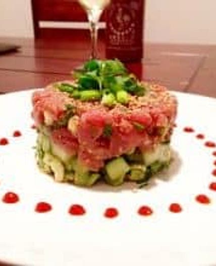 Tuna Tartare in sesame ginger sauce