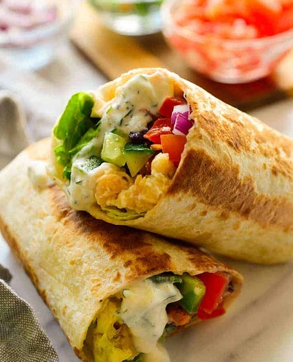 Vegan Mediterranean Wraps