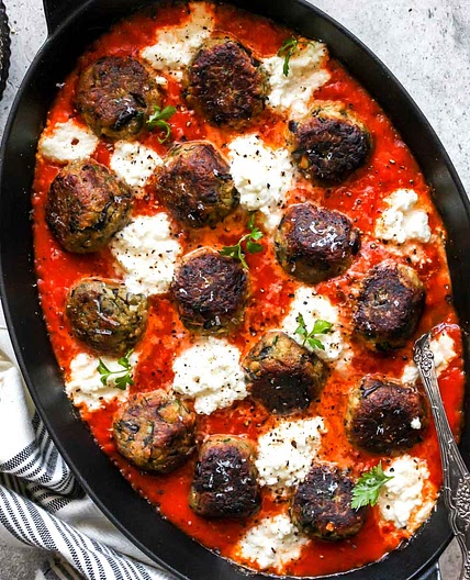 Eggplant Parmesan Meatballs (Vegetarian)