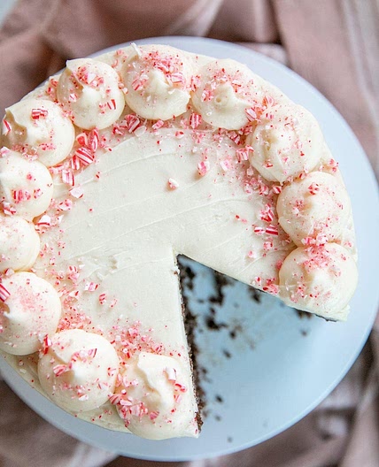 Chocolate Candy Cane Cake