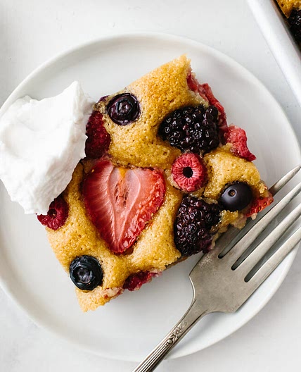 Berry Sheet Cake (gluten-free, dairy-free)