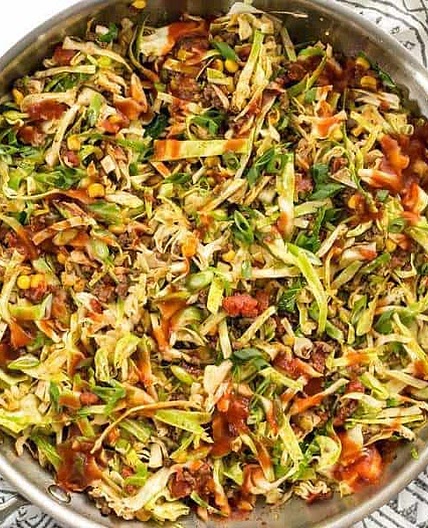 Southwest Beef and Cabbage Stir Fry