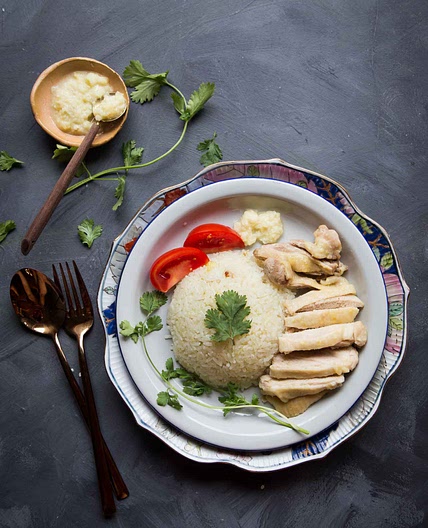 Easy Pressure Cooker Hainanese Chicken Rice