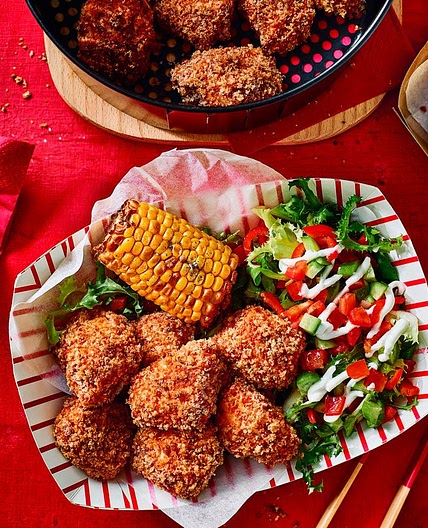 Smoky air fryer chicken nuggets